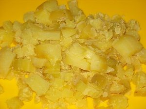 кусочки картошки для салат с шампиньонами