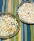 Салат с мидиями и кукурузой