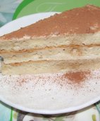 Бисквитный торт со сливочным желе