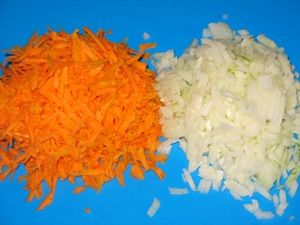 морковка и лук для фаршировки перца