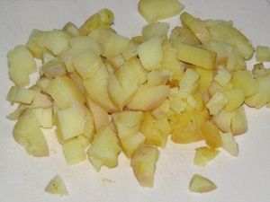 резанная картошка