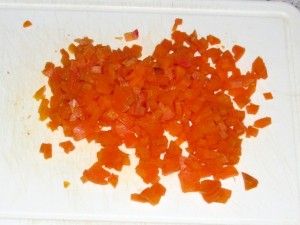кубики морковки