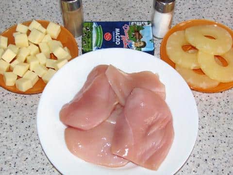 ингредиенты для куриной грудки с ананасами фото 