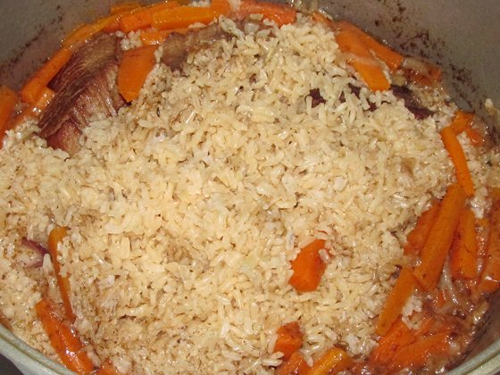 Плов из бурого риса фото рецепт приготовления